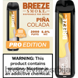 Breeze Pro 2000 пуффс HZ0HTV18 пина цолада - Breeze Vape Shop