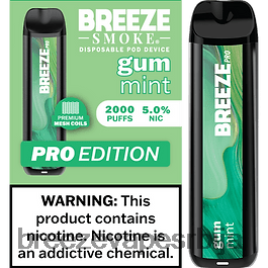 Breeze Pro 2000 пуффс HZ0HTV24 гума мента - Breeze Vape No Nicotine